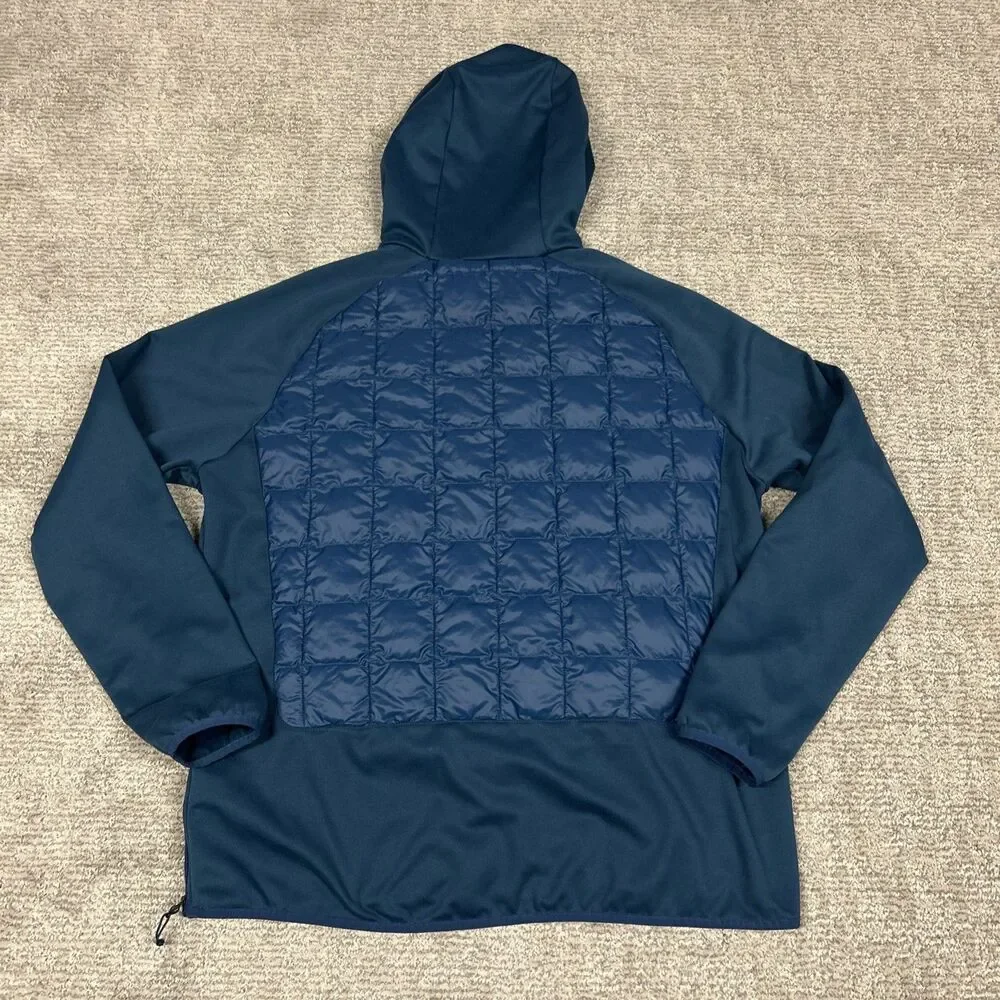 The North Face Thermoball Eco Hybrid Jacket 2.0 Mens XL 1/4 Zip Teal Blue Hooded